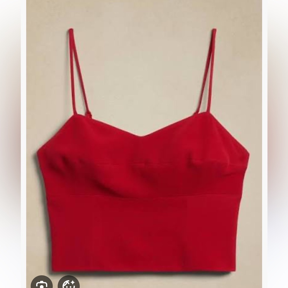 Banana Republic Red Betti Corset Cami Zipper Back | 8Tall